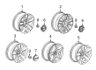 Chevy Silverado 1500 Wheel Cover Diagram - 23480948