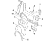1991 Cadillac DeVille Fender Splash Shield Diagram - 20731502