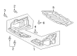 Pontiac Vibe Fender Splash Shield Diagram - 19183884