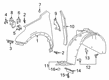 2019 Cadillac XT4 Fender Splash Shield Diagram - 84557829