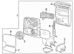 2022 GMC Sierra 1500 Side View Mirrors Diagram - 84994412