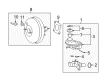 Pontiac Vibe Brake Booster Diagram - 19204759