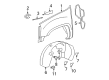 Chevy Suburban 2500 Fender Splash Shield Diagram - 22860088