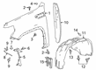 GMC Fender Splash Shield Diagram - 84533748
