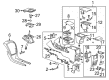 Cadillac SRX Center Console Base Diagram - 25809201