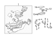 Cadillac DeVille Center Console Base Diagram - 89042114