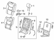 2022 Cadillac XT6 Seat Cushion Pad Diagram - 84803628