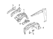 2009 Hummer H3T Fender Splash Shield Diagram - 25901290