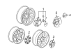 Chevy Silverado 1500 Wheel Cover Diagram - 19433402