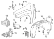 Chevy Silverado 1500 Fender Splash Shield Diagram - 85594209