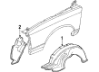 1987 Chevy Monte Carlo Fender Splash Shield Diagram - 14013479