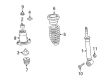 2010 Pontiac Vibe Shock Absorber Diagram - 19184416
