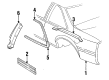 Chevy Beretta Door Moldings Diagram - 20485265