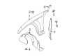 2006 Cadillac CTS Fender Splash Shield Diagram - 25765934