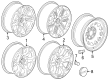 2023 GMC Sierra 1500 Wheel Cover Diagram - 84335832
