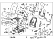 2017 Cadillac Escalade ESV Seat Cushion Pad Diagram - 23274943
