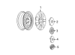 2009 Buick LaCrosse Wheel Cover Diagram - 9596575