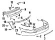 Oldsmobile Aurora Bumper Reflector Diagram - 25652909