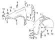 2020 Cadillac XT6 Fender Splash Shield Diagram - 84649502