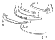 Cadillac SRX Fender Splash Shield Diagram - 22992722