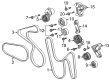 Chevy Silverado 1500 A/C Idler Pulley Diagram - 12703922