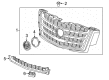 Cadillac Escalade Emblem Diagram - 22910248