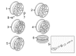2008 Cadillac DTS Spare Wheel Diagram - 9596592