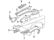 1994 Buick Regal Fender Splash Shield Diagram - 10187284