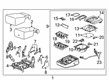 Chevy Silverado 1500 Center Console Latch Diagram - 23438042