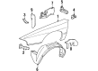 1999 Pontiac Bonneville Fender Splash Shield Diagram - 25657844