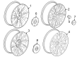 Cadillac Wheel Cover Diagram - 85002878