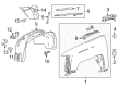 GMC Fender Splash Shield Diagram - 22763673