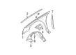 2000 Cadillac DeVille Fender Splash Shield Diagram - 25740093