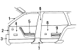 1988 Pontiac Sunbird Door Moldings Diagram - 20500110