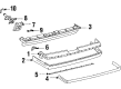 Oldsmobile Cutlass Calais Bumper Diagram - 22527035