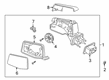 2023 Chevy Silverado 1500 Side View Mirrors Diagram - 84309703