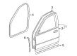 2000 Cadillac Seville Door Seal Diagram - 25641829