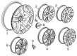 Chevy Silverado 1500 Wheel Cover Diagram - 84803478