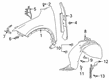 Chevy Blazer Fender Splash Shield Diagram - 84730494