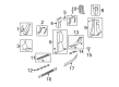 2008 Hummer H2 Door Handle Diagram - 25858022