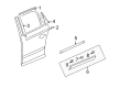 Chevy Traverse Door Moldings Diagram - 22923499