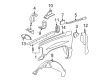 Chevy Silverado 1500 Fender Splash Shield Diagram - 15112758