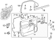 Chevy Silverado 1500 Window Crank Handles Diagram - 20980650