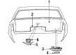 Cadillac DeVille Bumper Reflector Diagram - 1640762
