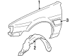 Chevy Nova Fender Splash Shield Diagram - 94841232