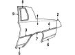 1988 Oldsmobile Cutlass Supreme Door Moldings Diagram - 12300258