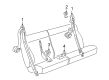2004 Oldsmobile Bravada Seat Belt Diagram - 89023939