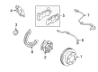 GMC Safari Brake Backing Plate Diagram - 15627244