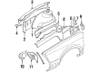 1994 Oldsmobile Cutlass Cruiser Fender Splash Shield Diagram - 10219639
