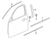 Chevy Malibu Limited Door Moldings Diagram - 23176656